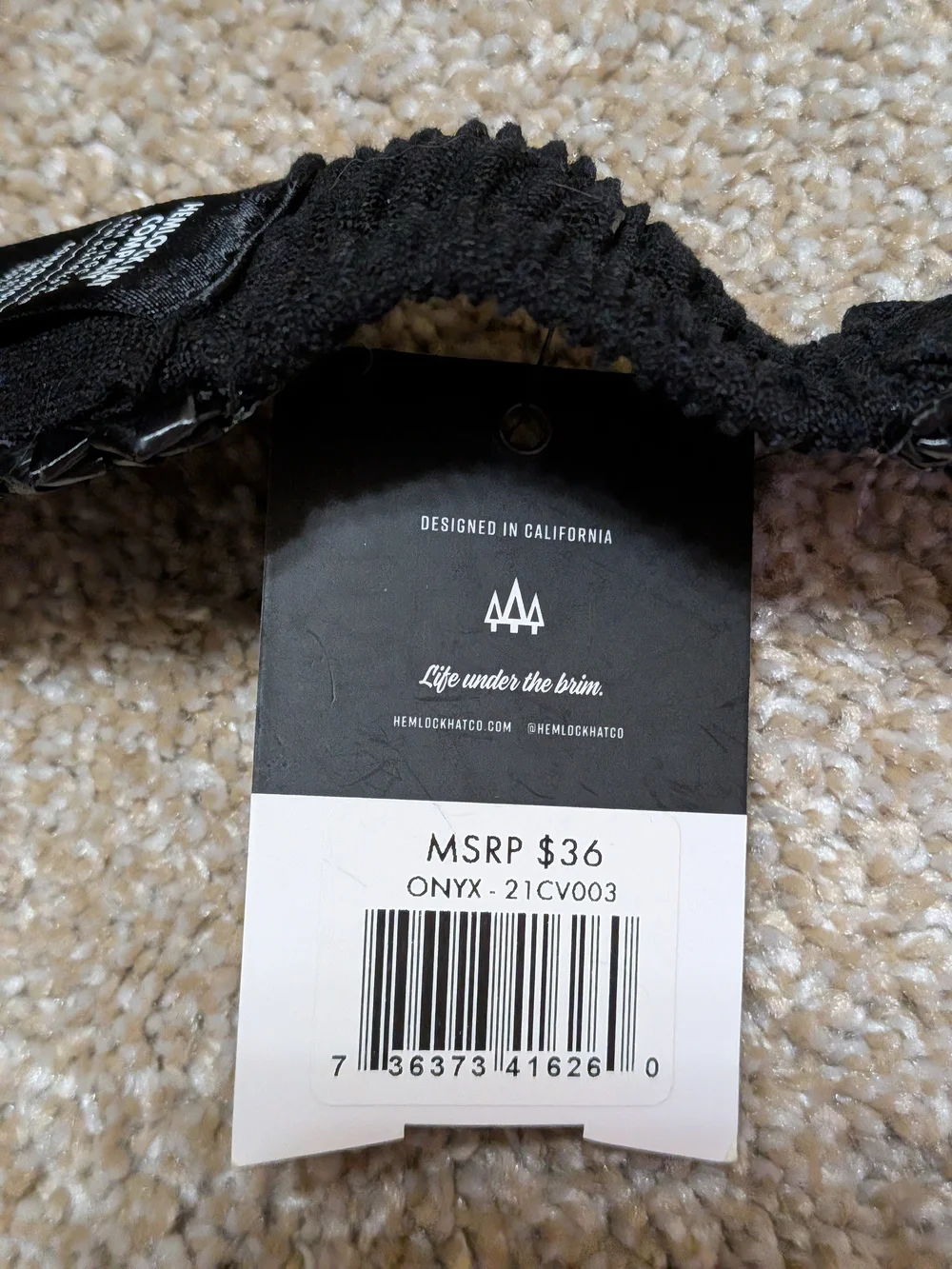 Hemlock Black Woven Visor